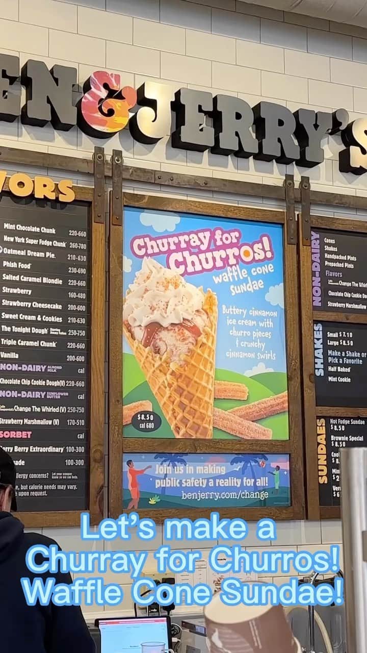Ben & Jerry'sのインスタグラム：「A sundae in a waffle cone? Oh yes, we went there.」
