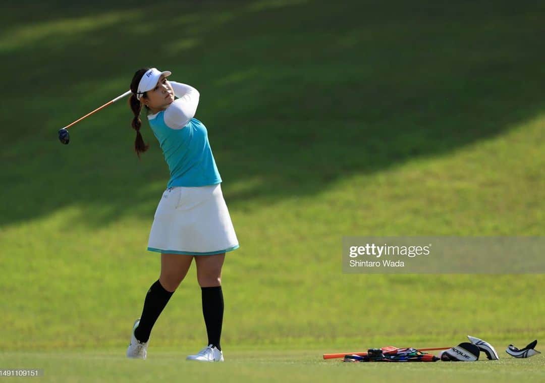倉田珠里亜のインスタグラム：「. 今週も応援ありがとうございました⭐️  最終日のバックナインにやっとアンダーパーで回れて良かった🫠 ツイン本当に難しいけど、面白い⛳️  来週も頑張ります✊🏼  #ツインフィールズゴルフクラブ  #golf」