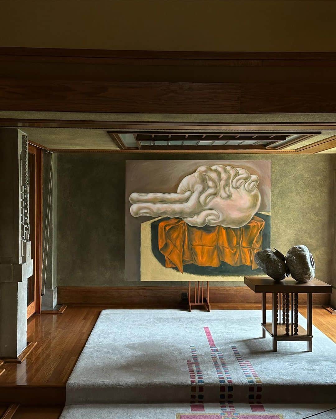 Juxtapoz Magazineのインスタグラム：「Louise Bonnet and @adamsilvermanstudio at #FrankLloydWright’s Hollyhock House, Los Angeles」