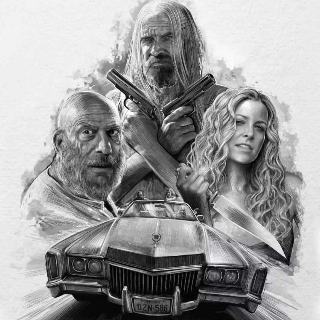 ロブ・ゾンビのインスタグラム：「Check out these mind-blowing illustrations by @giorgiofinamore ! 🔥 #robzombie #sherimoonzombie #thelordsofsalem #thedevilsrejects 🇮🇹」