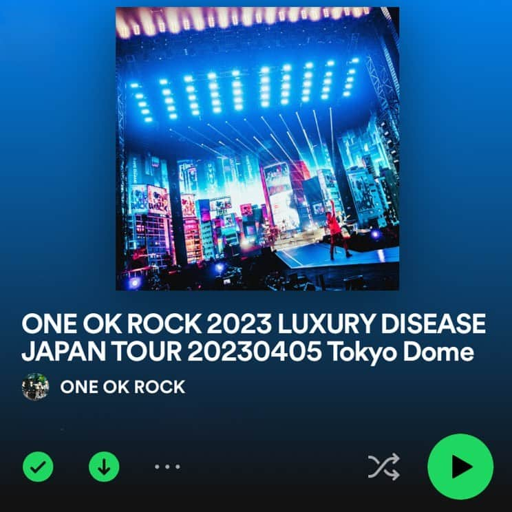 ONE OK ROCK WORLDさんのインスタグラム写真 - (ONE OK ROCK WORLDInstagram)「- ◼️Spotifyにて、先日4/5に行われた　ONE OK ROCK 2023 LUXURY DISEASE JAPAN TOUR 2023 東京ドーム公演のプレイリストが公開中！ ライブの感動を もう一度味わおう！  あなたが気になったトラックは何？ （※あくまで 4/5公演のセットリストです。他の日程のものとは異なる部分があるのでご注意を※） → https://open.spotify.com/playlist/0TsfOpObJgTOZ8VT3h0Fda  ⬜︎The playlist of ONE OK ROCK 2023 LUXURY DISEASE JAPAN TOUR 2023 Tokyo Dome concert held on 4/5 is now available on Spotify! Enjoy the excitement of the live performance once again!  Which track did you like the most? (※This is only the setlist for the 4/5 show. Please note that it may differ from the other dates.※) - #oneokrockofficial #10969taka #toru_10969 #tomo_10969 #ryota_0809 #fueledbyramen#luxurydisease#luxurydiseasejapantour2023#tokyodome#spotify #playlist」5月21日 9時05分 - oneokrockworld