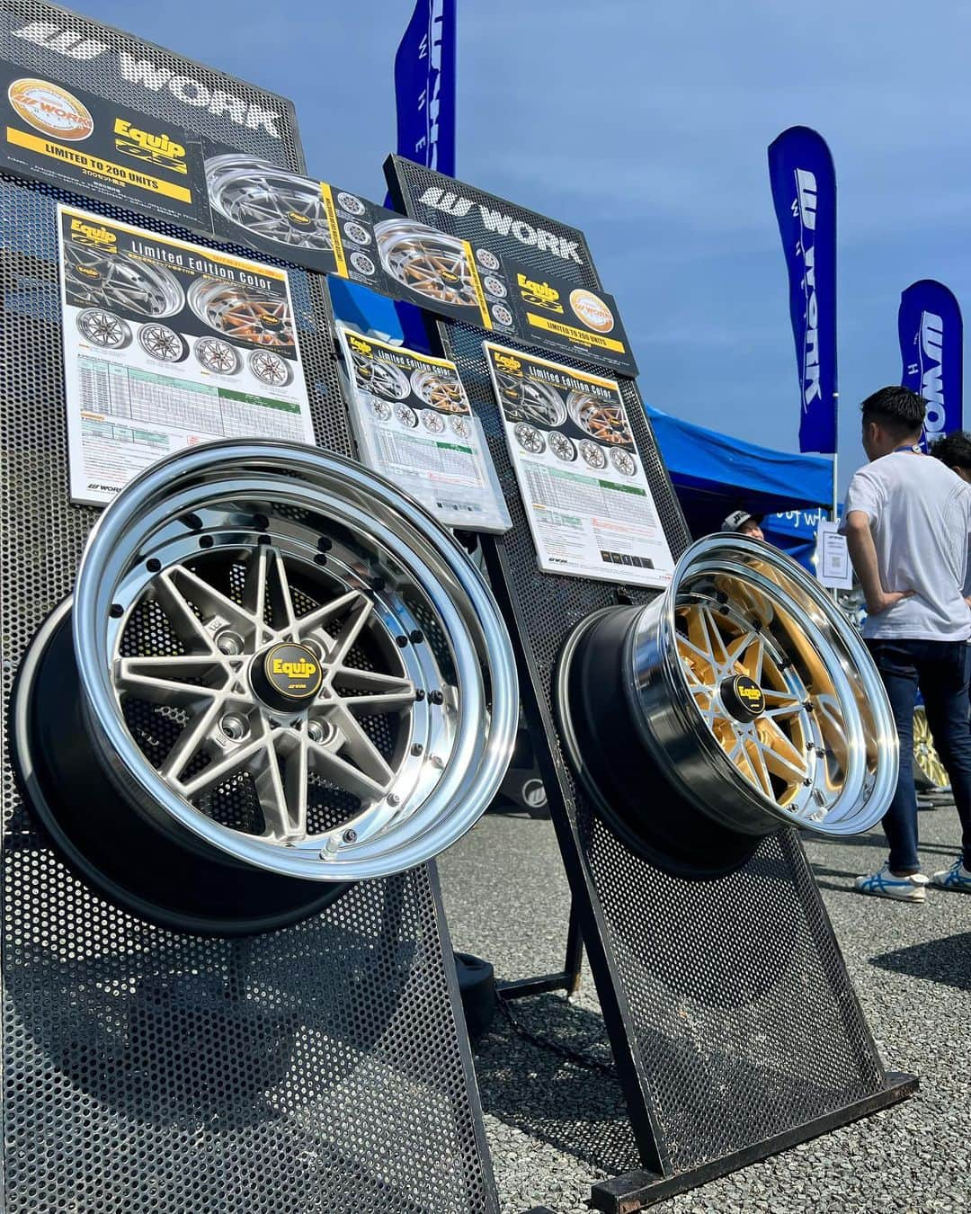 WORKさんのインスタグラム写真 - (WORKInstagram)「Stancenation Japan in Yamaguchi today!🥳 with Limited Edition WORK Equip 03 in Brut Silver (BSL) and Antic Gold Cut Clear (AGP) #artofwheel #workwheels #stancenation」5月21日 11時22分 - workwheelsjapan