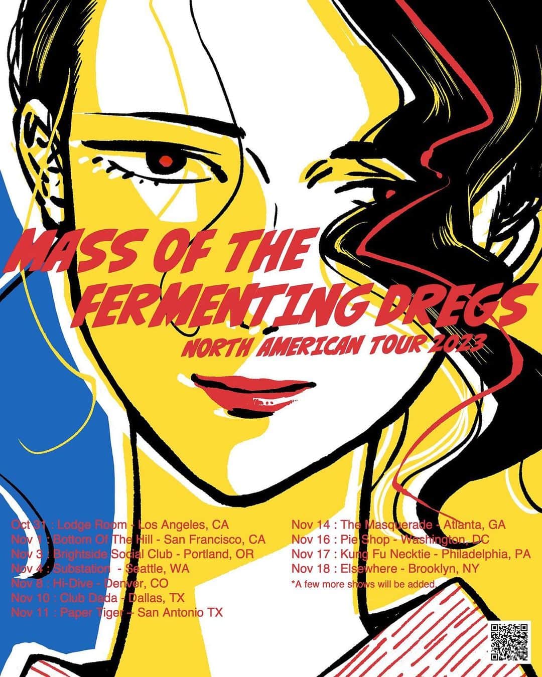 宮本菜津子のインスタグラム：「今年の10月末から3週間ほど、MASS OF THE FERMENTING DREGSは初の北米ツアーを行います！やったああああああああああああああ〜！🥹💐  去年のATGもそうでしたが、コロナによる延期延期を重ね、やっと、やっと行けることになりました🇺🇸❤️‍🔥  ここまでの数年は、また今年も行けないのかと、いつなったら行けるんだとモヤモヤしたし、、でも今思うのは、今年がベストタイミングだったんだなってことで。  こうして歩みを止めず、挑戦し続けられるのは、MASS OF THE FERMENTING DREGSを愛してくれる全ての人たちあってこそ、みなさんのおかげです。いつもありがとう！そして、これからもどうぞよろしくね！  そしてもう1つ、ツアー発表と共にクラウドファウンディングを立ち上げました🚩ツアーに必要な資金を集めるためです。既にたくさんの方からご支援いただいており、ほんまありがたい限りで😭絶対に良い盤作るから、みんな、楽しみにしててね！  みなさんから届くメッセージ、そこから感じるエネルギーが凄まじくて、受け取るのに時間がかかったり、こころのザワザワがおさまらなかったり、文章もぐちゃぐちゃしてる気がするんですけど、今起きてることは全部ポジティブであったかくて愛そのものだなって感じてます。幸せ！ありがとう。We love you guys♡」