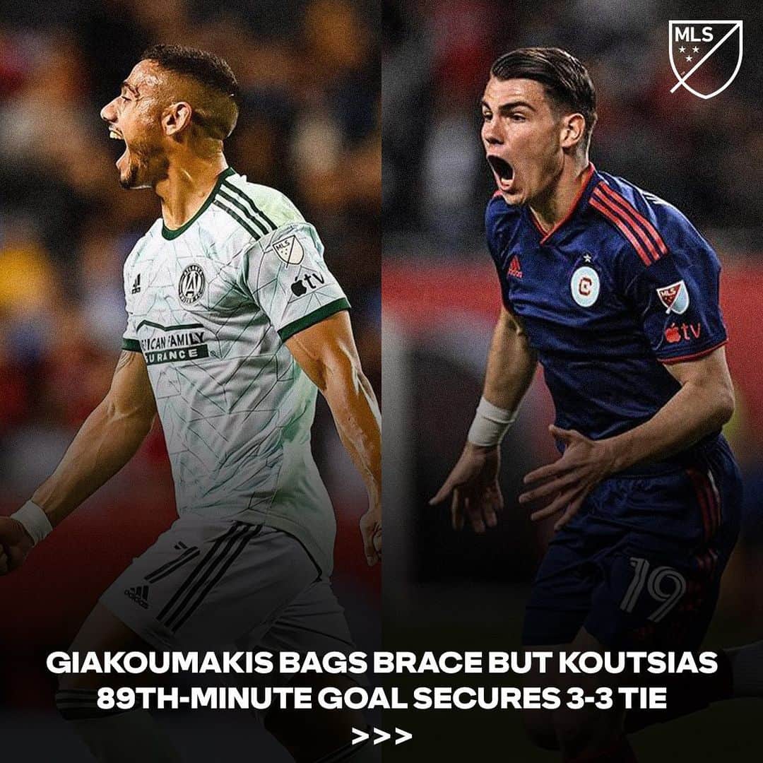 Major League Soccerのインスタグラム：「Greek takeover for a wild 3-3 goal affair in Chicago 🇬🇷」