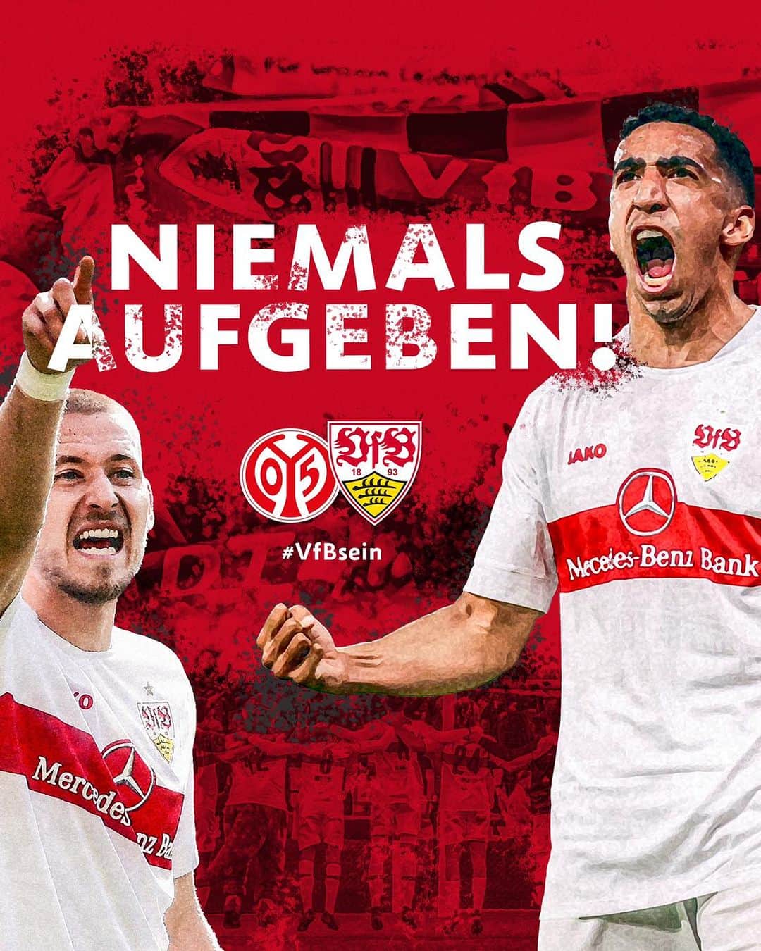 VfBシュトゥットガルトのインスタグラム：「🔥 M A T C H D A Y! 🔥 SWIPE ▶ WIR GLAUBEN AN EUCH, JUNGS!! 💪⚪🔴 #VfBsein 🔜 #M05VfB | ⏰🗓 15:30 Uhr _ [Anzeige] @brainhouse247 | #VfB #bundesliga #matchday #auswärtsspiel #stuttgart #furchtlosundtreu #vfbstuttgart #vfbstuttgart1893 #VfBInsta」
