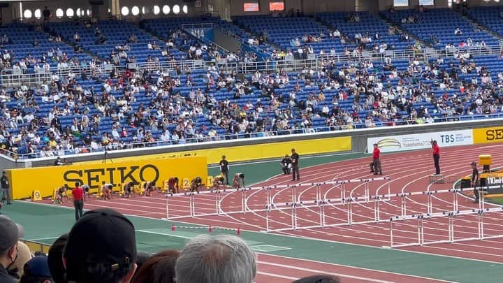 高山峻野のインスタグラム：「GGP +0.8m13秒25②  次戦は日本選手権です。 頑張ります！！  ご声援ありがとうございました！  #110mh」