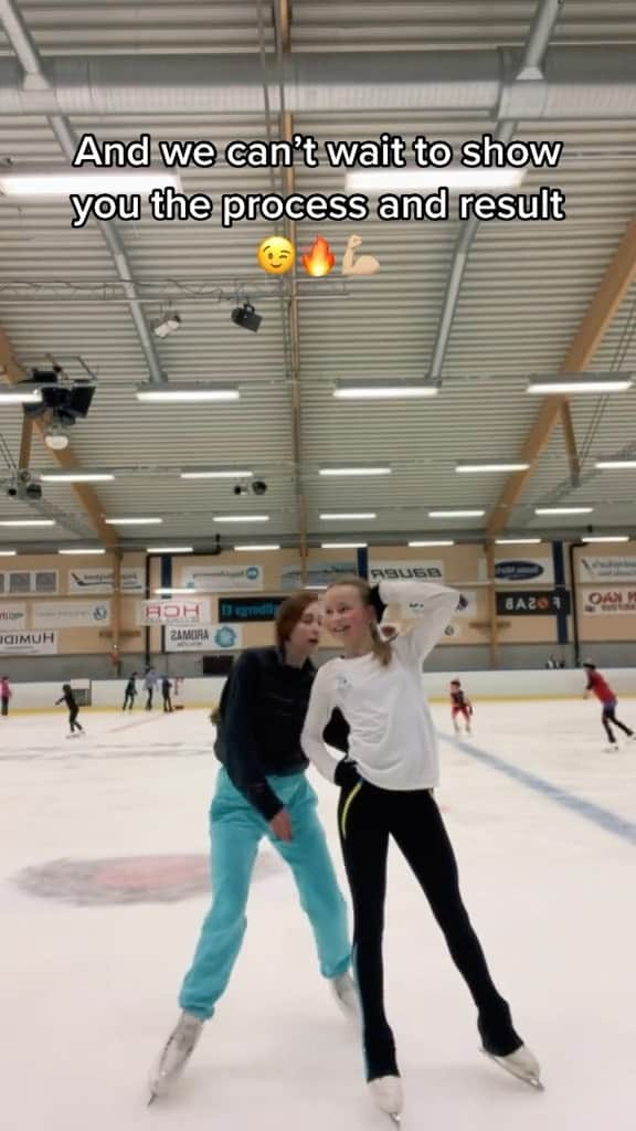 アンジェリーク・アバチキナのインスタグラム：「Thank you Melanie and Lilly for the trust and cool process! 😊💪🏼🔥  #athlete #figureskater #figureskating #hardwork #behindthescenes #choreographer #choreography #dance #dancing #training #фигуристка #figureskater #teamsweden #sweden #stockholm #swedishgirl #swedishskater」