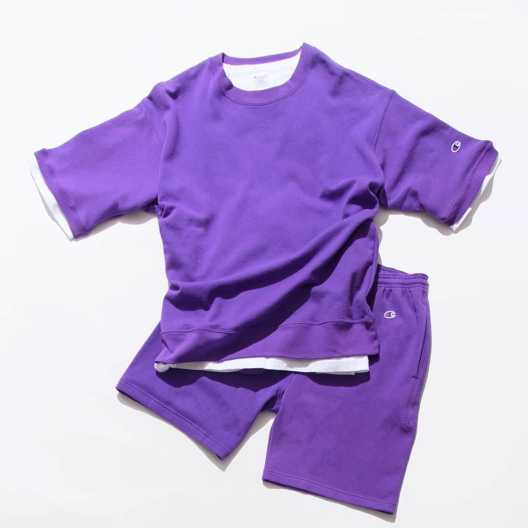 Champion Japanさんのインスタグラム写真 - (Champion JapanInstagram)「【MADE IN USA】  Item:Half Sleeve Sweatshirt Number:C5-X002 Color:Violet Size:S, M, L, XL Price:¥13,200  Item:T1011 Raglan Short Sleeve T-shirt Number:C5-T306 Color:White Size:S, M, L, XL  Item:Sweat Shorts Number:C5-R501 Color:Violet Size:S, M, L, XL Price:¥13,200  #Champion #short #shortsleeve #tshirt #shorts  #ショートスリーブ #tシャツ #ショーツ #カジュアルスタイル #カジュアルコーデ #チャンピオン #23SS」5月21日 21時00分 - champion_japan