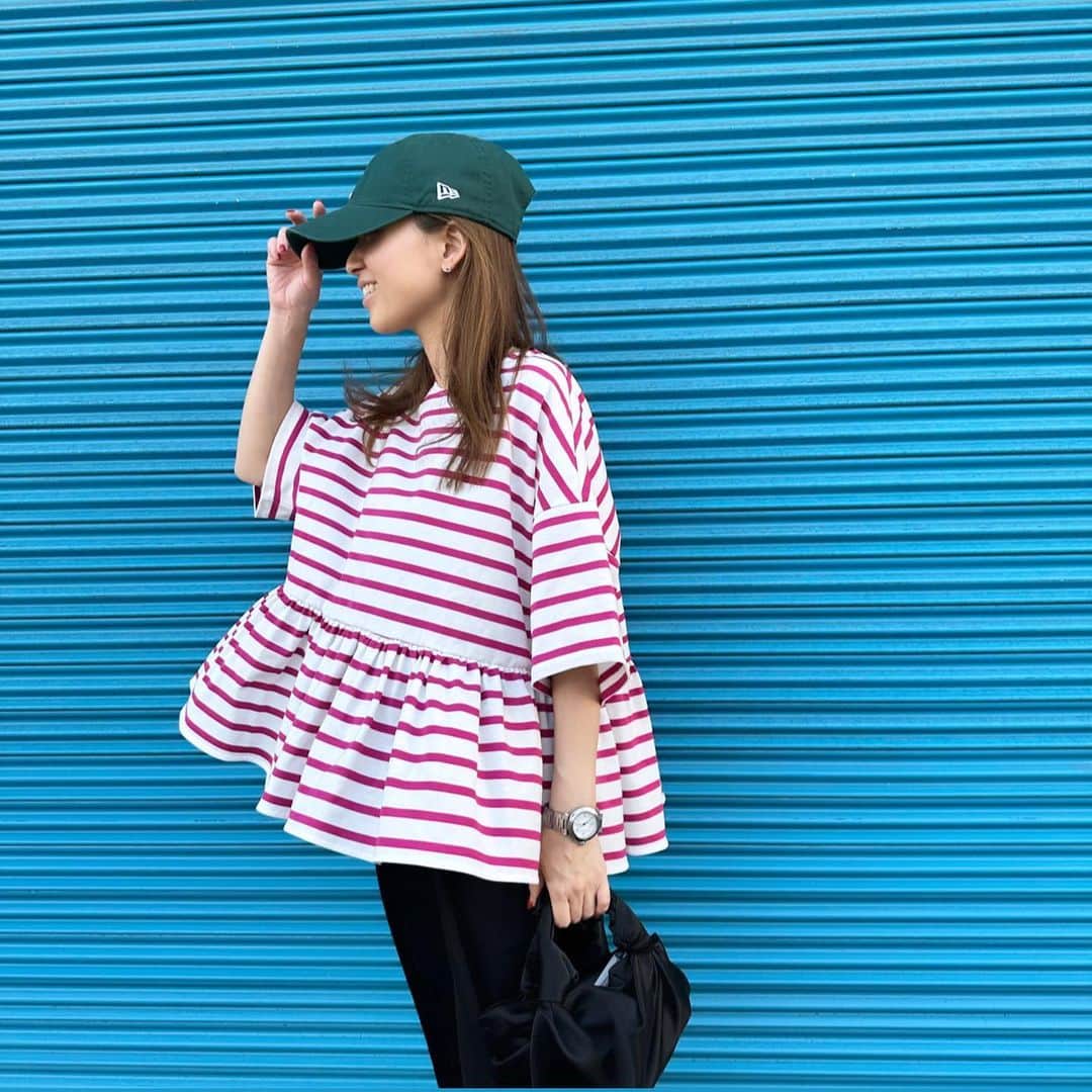 のインスタグラム：「・ お天気のいい週末は久しぶり！ 夏ですねー🍉  #cordinate  #yori_japan」