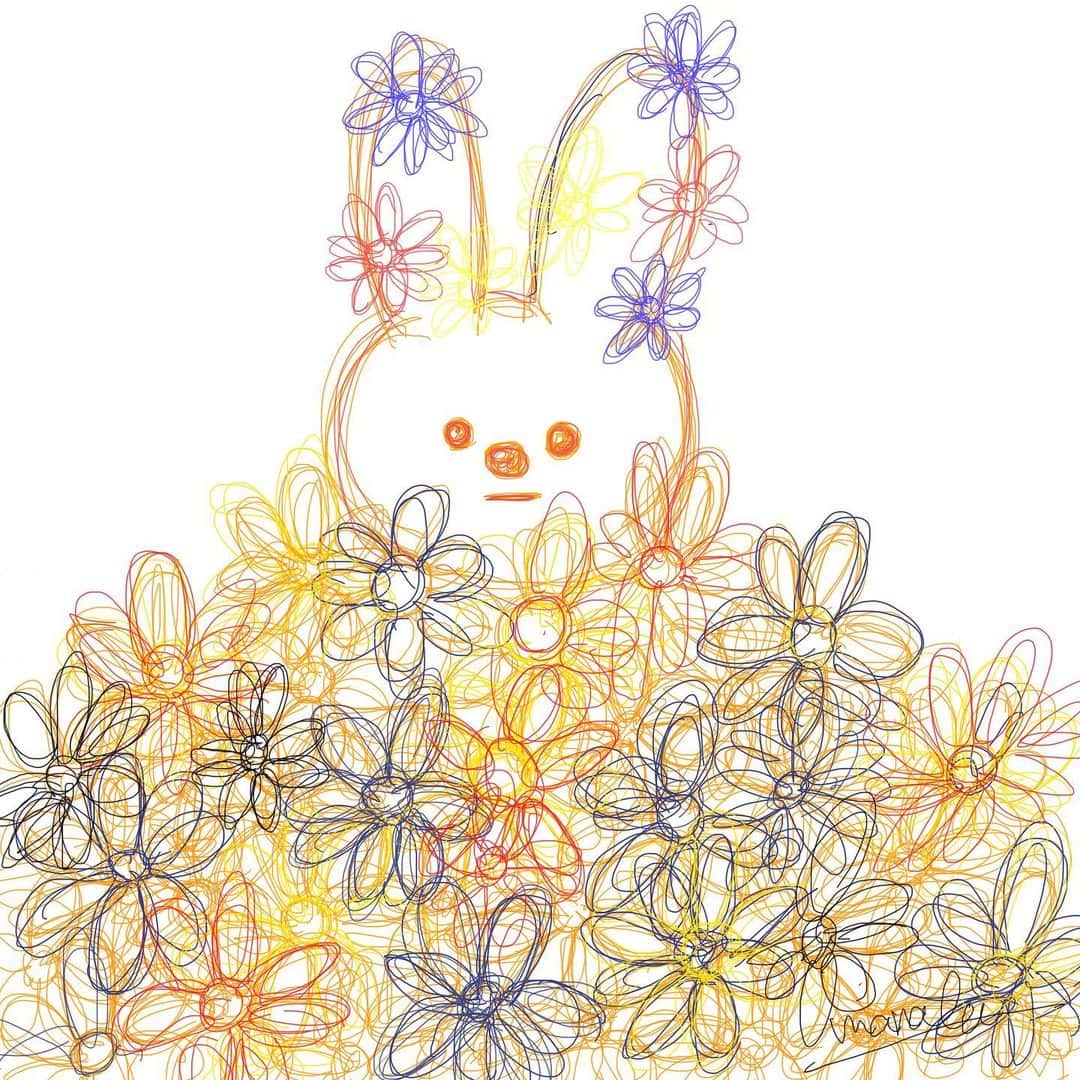 大村まなるのインスタグラム：「@manabu_ohmura  すてきな衣装のうさぎ  #art #artwork #illustration #kawaii #anime #animal #artgallery #artist #artcollector  #アート #アートギャラリー #かわいい #くま #アクセサリー #ピアス #イヤリング #イラスト #いらすと #いらすとぐらむ #絵 #アートコレクター #動物 #サンリオ」