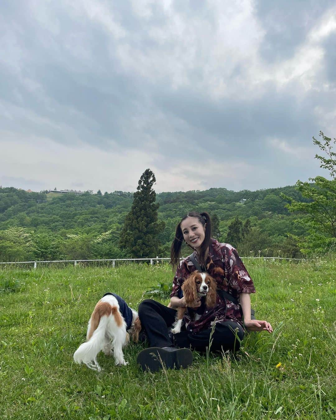 木下ココさんのインスタグラム写真 - (木下ココInstagram)「weekend mood🐕❣️ cav mom day! ・ ・ ・ @cavalier_sansasnow  #cavmom  #那須 #ドッグラン #犬のいる暮らし  #cavalierkingcharlesspaniel  #cavalier #sansasnow #babydaniel #木下ココ」5月21日 21時25分 - cocot_chan