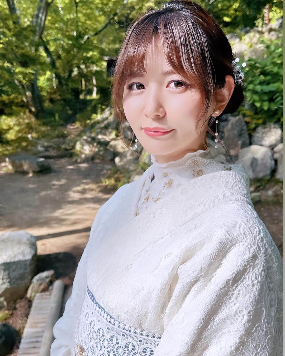 youのインスタグラム：「#kyoto #kyotokimono #京都着物レンタル #レース着物 #ブルベ夏 #ブルベ夏コスメ #ブルベ夏メイク #京都デート #京都写真スポット #円山公園  #着物ヘア #写真好きな人と繋がりたい #hairstyle #ファッション好きな人と繋がりたい #着物バッグ #浴衣ヘアアレンジ #花火大会 #浴衣メイク  #셀피 #데일리록 #오오티디 #데일리룩」
