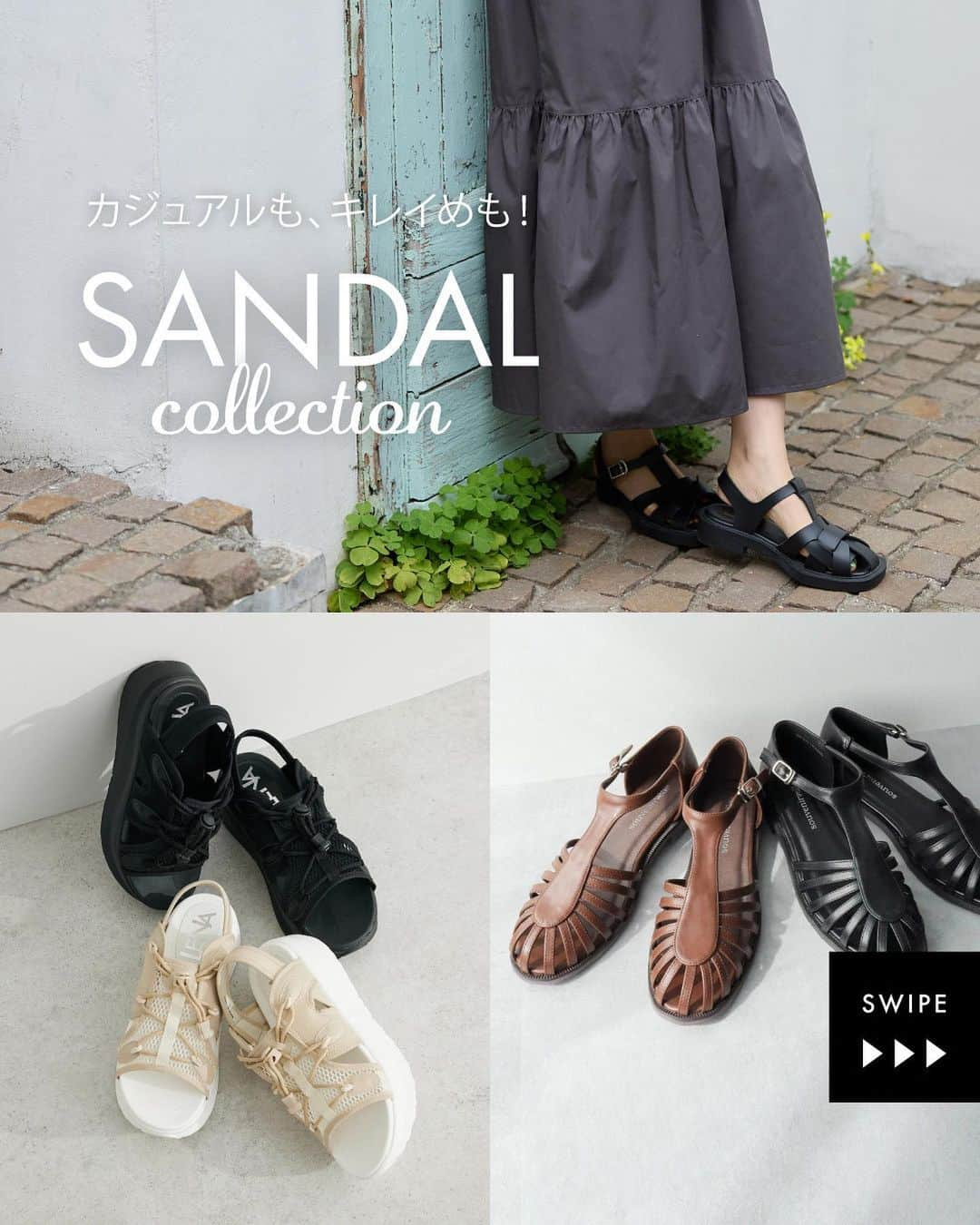 Green Parks(グリーンパークス) さんのインスタグラム写真 - (Green Parks(グリーンパークス) Instagram)「【SANDAL Collection】 カジュアルも！きれいめも！ 着こなしにフィットする しゃれ感あるデザインサンダル👡  ・LENA メッシュ厚底サンダル #6P32L1K0200  ・souvenirvelle グルカストラップサンダル #6P32L1K0100  ・Una gardenia スクエアトゥグルカサンダル #6P32L1K0300  ☑️アイテム詳細は画像をタップしてCHECK  #グリーンパークス #GreenParks . #大人カジュアル #オトナカジュアル #カジュアルファッション #サンダル #クリアサンダル #トングサンダル #ストラップサンダル #ミュール  stripe_intl」5月21日 22時37分 - green_parks