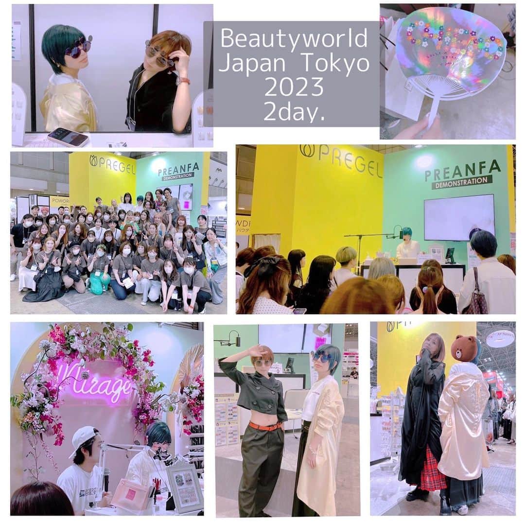 なかやまちえこさんのインスタグラム写真 - (なかやまちえこInstagram)「Beautyworld Japan Tokyo 2023⠀ ⠀ お越しいただいた皆様ありがとうございました😊！⠀ ⠀ 久々の大きな美容イベントで、 何年か越しにお会いできた方も多く、たくさんお話しできてとても楽しかったです！！⠀ ⠀ またこれからイベントやセミナーなどお会いできる機会が増えていくのを楽しみにしております。⠀ ⠀ 今回はミラージュさんともコラボレーションのデモンストレーションが出来とても嬉しかったです。⠀ またご一緒できるのを楽しみにしております。⠀ ⠀ 大好きなお手紙をいただいたり（差し入れもありがとうございます！）、うちわを作ってきてくれた方がいらして感動したり、いろんな方と会えて、とても楽しい三日間でした。⠀ ⠀ また皆様にお会いできるのを楽しみに、頑張ってまいりますので、⠀ これからもよろしくお願い致します😆❕⠀ ⠀ @mirage.missmirage ⠀ @preanfaseminar ⠀ @preanfaofficial ⠀ @pregel.jp ⠀ @kimacat_betty」5月21日 22時49分 - chiekonakayama