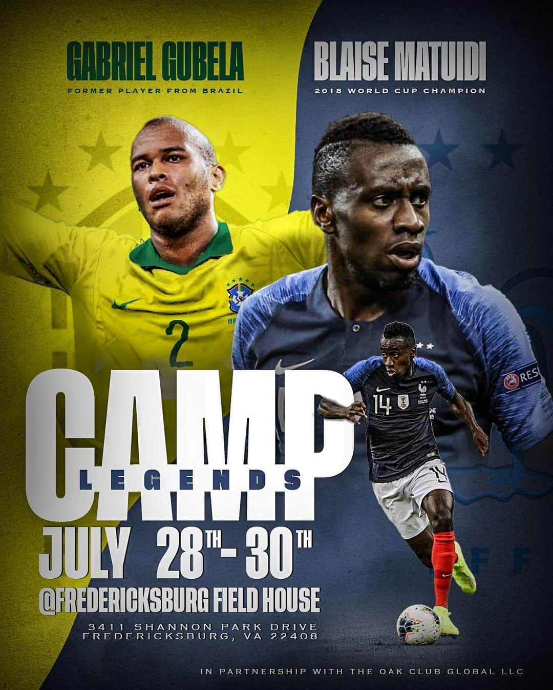 ブレーズ・マテュイディのインスタグラム：「We are very excited to be part of the new legend soccer camp that is coming  up in Fredericksburg (Washington) 28-30th of July and 2nd-6th of August in Miami  Go follow @legendssoccercamp for more information See you guys there ⚽️🔥」