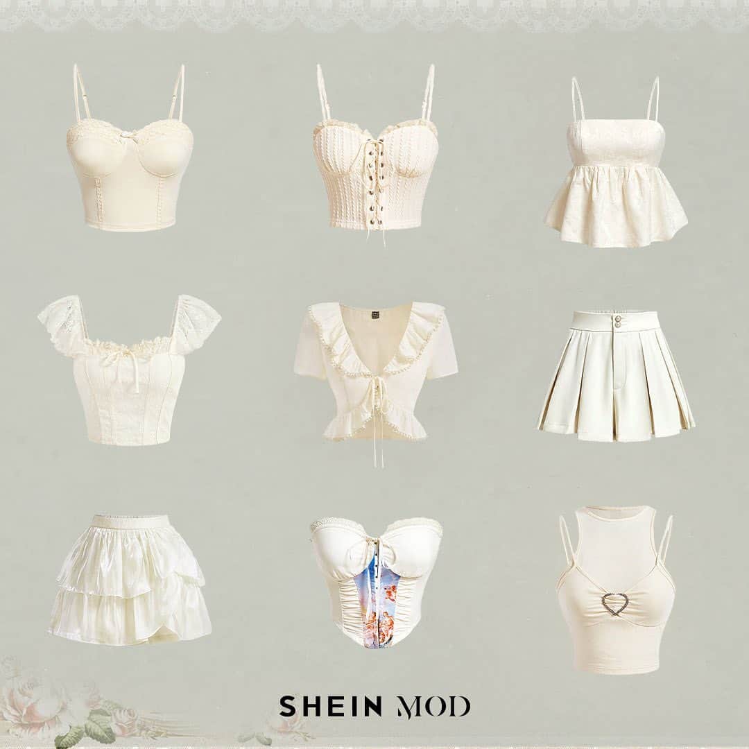 SHEINのインスタグラム：「Summer goal: fall MOD-ly, deeply in love 😍💕 Which would you pick to cast a romantic spell? 🪄👇   🔎14356868 14622484 15007042 15171140 14129937 14521849 14622115 15032298  #SHEINMOD」