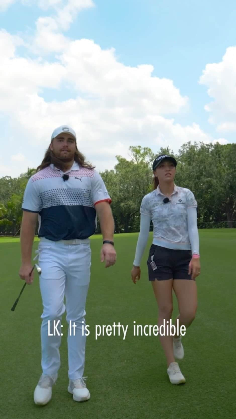 リディア・コのインスタグラム：「I’ve loved filming content with @aramco_series this week 🔥 They make loads of entertaining content like this so definitely make sure to go and give them a follow 💪   I could get used to having @lydsko finish off my tee shots 😅   Three balls in play at the incredible 389 yard par-4 10th here in West Palm Beach… can we make three birdies?」