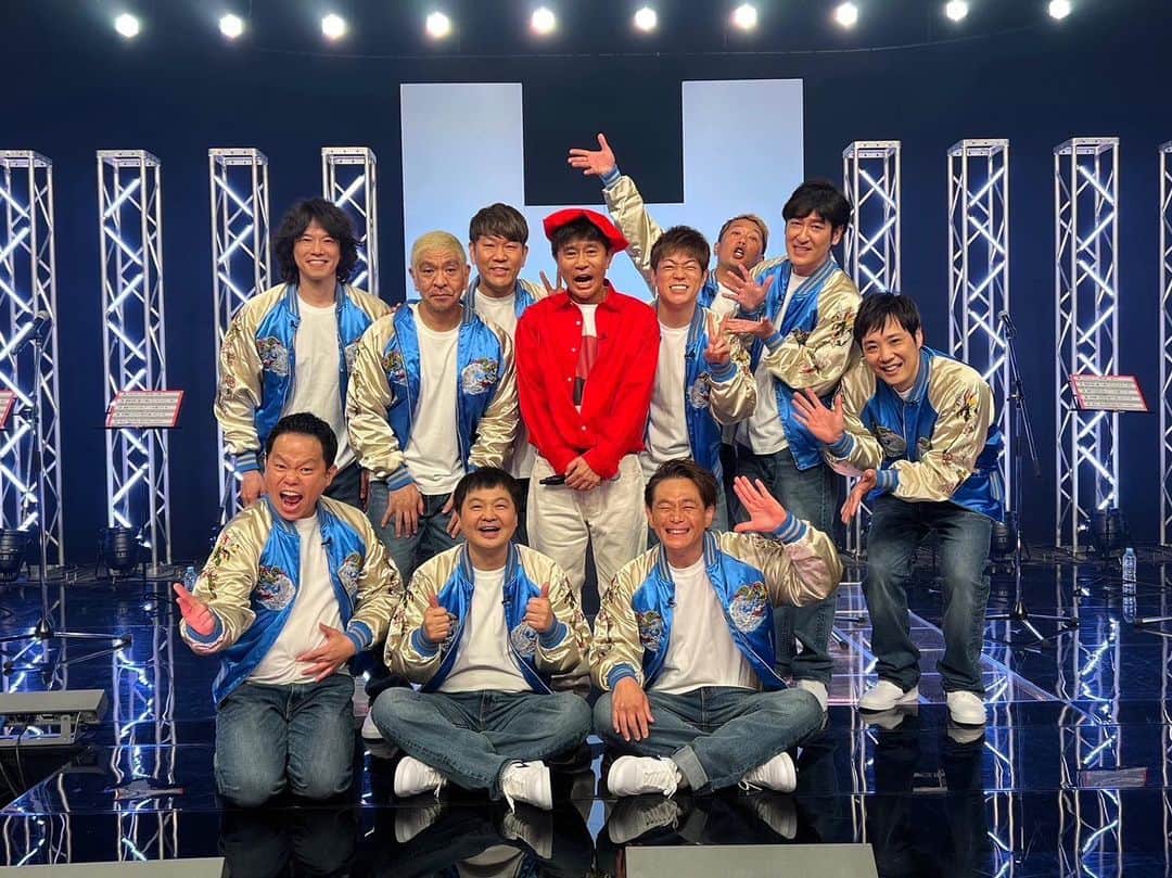 藤本敏史のインスタグラム：「浜田さん還暦おめでとうございます！ 高校の時ダウンタウンのお2人をTVで観て人生が大きく動き出しました。今でも憧れの存在です！」