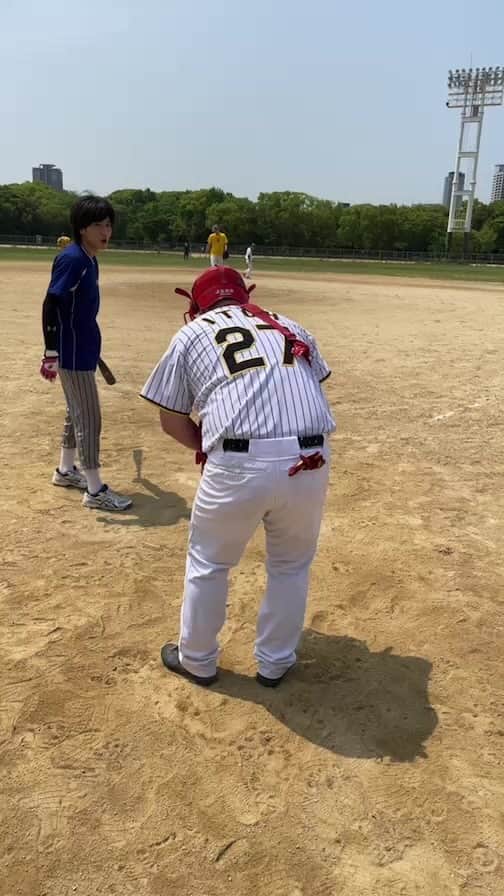 らぶおじさんのインスタグラム：「野球したねん！」