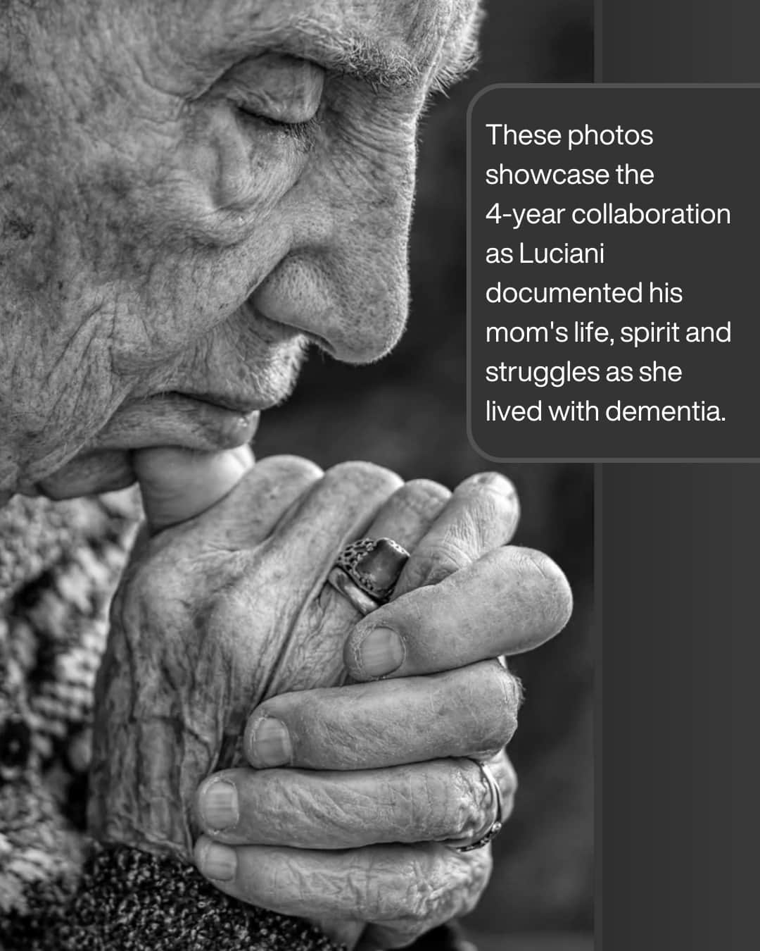 TED Talksさんのインスタグラム写真 - (TED TalksInstagram)「What can a photograph tell us? In the case of artist Tony Luciani’s images of his mother Ella, a whole lot. When his then-91-year-old parent snuck into a photo, Luciani (@ynotphoto256) was inspired to begin capturing her spirit and humor on film while she was living with dementia. As he said in his TED Talk about the photo of her holding binoculars: “Mom laughed hysterically at this one. The idea for this image came from an old German film I’d seen — as you can see, what I got instead looked more like E.T.” Luciani reflects on the bond that this photographic series created with his mother — and shares how it’s never too late for caregivers to connect with their loved ones. Want to hear about the joy and grief behind these pictures? Visit the link in our bio to watch the full talk.」5月22日 4時01分 - ted