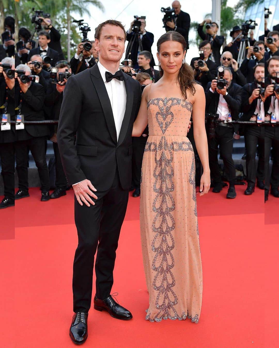 Just Jaredさんのインスタグラム写真 - (Just JaredInstagram)「Alicia Vikander and husband Michael Fassbender walk the red carpet for the premiere of her new movie, #Firebrand, during the Cannes Film Festival with Jude Law and Sam Riley #AliciaVikander in @louisvuitton  #MichaelFassbender #JudeLaw #SamRiley Photos: Getty」5月22日 10時31分 - justjared