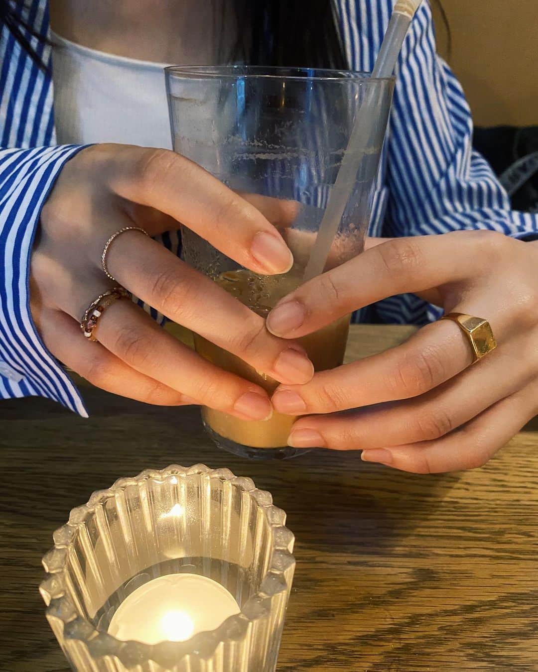 大伴理奈さんのインスタグラム写真 - (大伴理奈Instagram)「_ New ring💛 @gagan.jewelry  と 毎日愛用している @22saori91 の 手作りリングを重ね付け🫶🏻☺︎」5月22日 10時36分 - rina_otomo