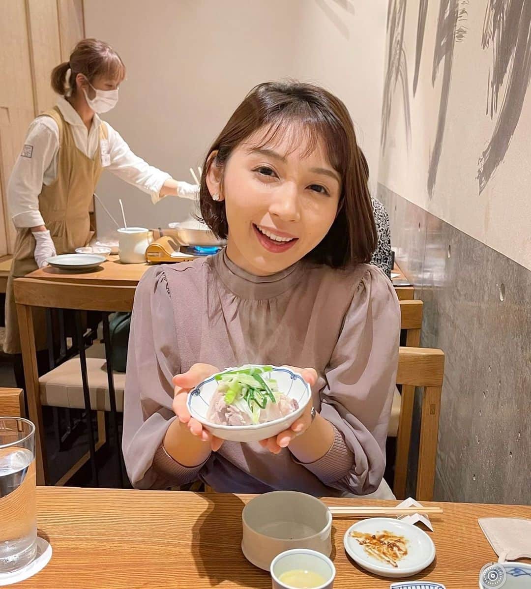 野嶋紗己子のインスタグラム：「水炊き〜😊🌸 #tb」