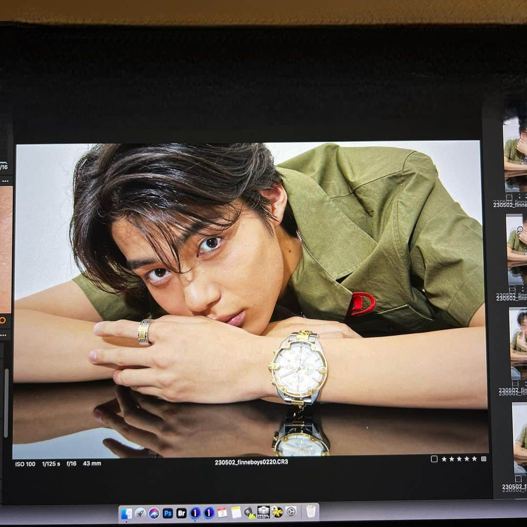 今井竜太郎さんのインスタグラム写真 - (今井竜太郎Instagram)「FINEBOYS ONLINE  ~DIESEL WATCHES & JEWELRY~ のオンラインページが本日アップされました🥳  カッコよくて派手な時計やネックレス、リング、お洋服、シューズなど沢山着れてほんとに幸せでした✨  皆さんも素敵なアイテム達と出会えますように☺︎☺︎😊是非見て下さい🫡  @fineboys_jp  @diesel」5月22日 21時44分 - ryutaro__imai