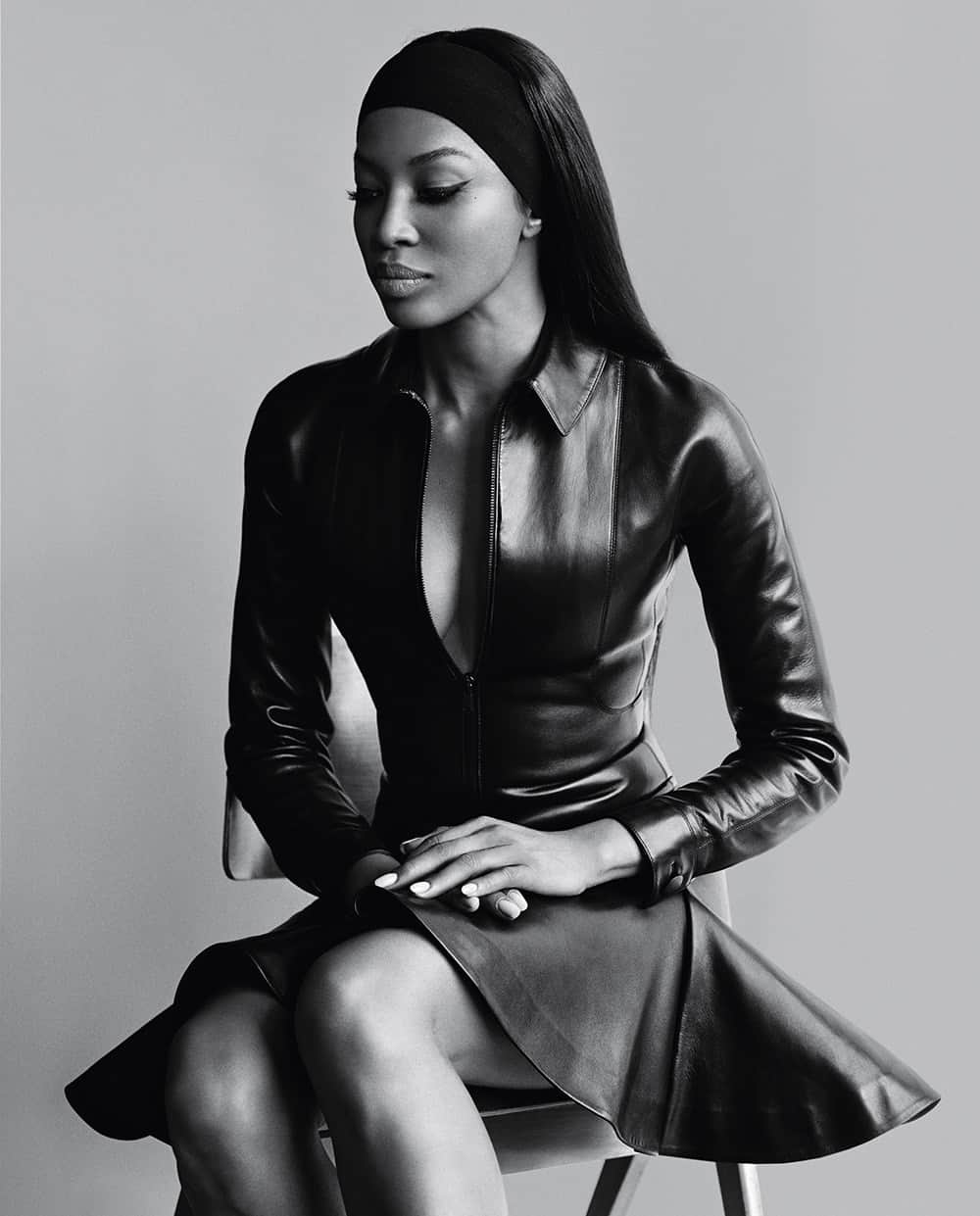 AnOther Magazineのインスタグラム：「Supermodel, actress and activist @naomi celebrates her birthday today 🖤 ⁠ ⁠ Seen here wearing @maisonalaia for our A/W16 issue, she spoke to AnOther about her creative practice and longstanding friendship with Azzedine Alaïa. "He makes a woman’s body just look amazing, elegant, classy, beautiful, sexy," she says. "It just shows the right amount and makes me feel good. It’s a no-thinker to put on an Alaïa." Read the interview at the link in bio 📲⁠ ⁠ Photography by @alasdairmclellan⁠ Styling by @katy_england⁠ Hair by @cyndiaharvey⁠ Make-up by @babskymakeup」