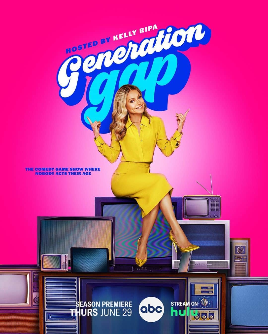 ケリー・リッパのインスタグラム：「Are you ready for round 2? The second season of #GenerationGap premieres June 29 on ABC, and stream on Hulu! @GenerationGap」
