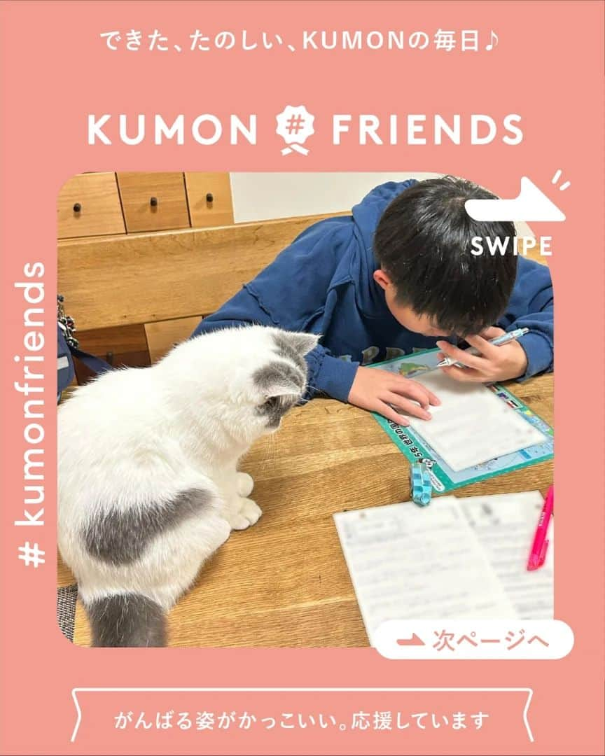 KUMON（公文式・くもん）【オフィシャル】さんのインスタグラム写真 - (KUMON（公文式・くもん）【オフィシャル】Instagram)「愛猫に見守られ今日も息子はがんばっています。 KUMONを年中さんからはじめた息子も、もう春で中学生。 難しい問題に取り組んで、新しいことを知る楽しさも知りました。 なにより忍耐力がすごくつきました！！ これからもがんばってね！ ───────────   @chuma8503 さん素敵なご投稿ありがとうございました！✨ ⁣  できた、たのしい、KUMONの毎日♪ KUMON公式アカウントでは、「 #kumonfriends 」のハッシュタグを付けてくださった投稿をご紹介しています📷 みなさんも、ぜひ投稿してみてくださいね😊  ※投稿写真は、公式Instagramアカウントの投稿やKUMON BUZZ PLACE WEBサイトにてトリミング、加工の上、使用させていただく場合がございます。 ※画像や動画の無断転載はお断りします。 ※ダイレクトメッセージへの返信はいたしません。 ⁣  #くもん #くもんいくもん #やっててよかった公文式 #公文 #公文式 #くもん頑張り隊 #くもんの宿題 #公文算数 #勉強 #子育て #子育て記録 #子どもの教育 #子どもの成長 #成長記録 #家庭学習 #リビング学習 #プリント学習 #子どものいる暮らし #小学校高学年 #小学6年生 #中学1年生 #中学受験 #ねこのいる暮らし #ねこもふ #ねこら部 #猫と子供 #kumon #kumonkids #くもんママと繋がりたい」5月22日 16時07分 - kumon_jp_official