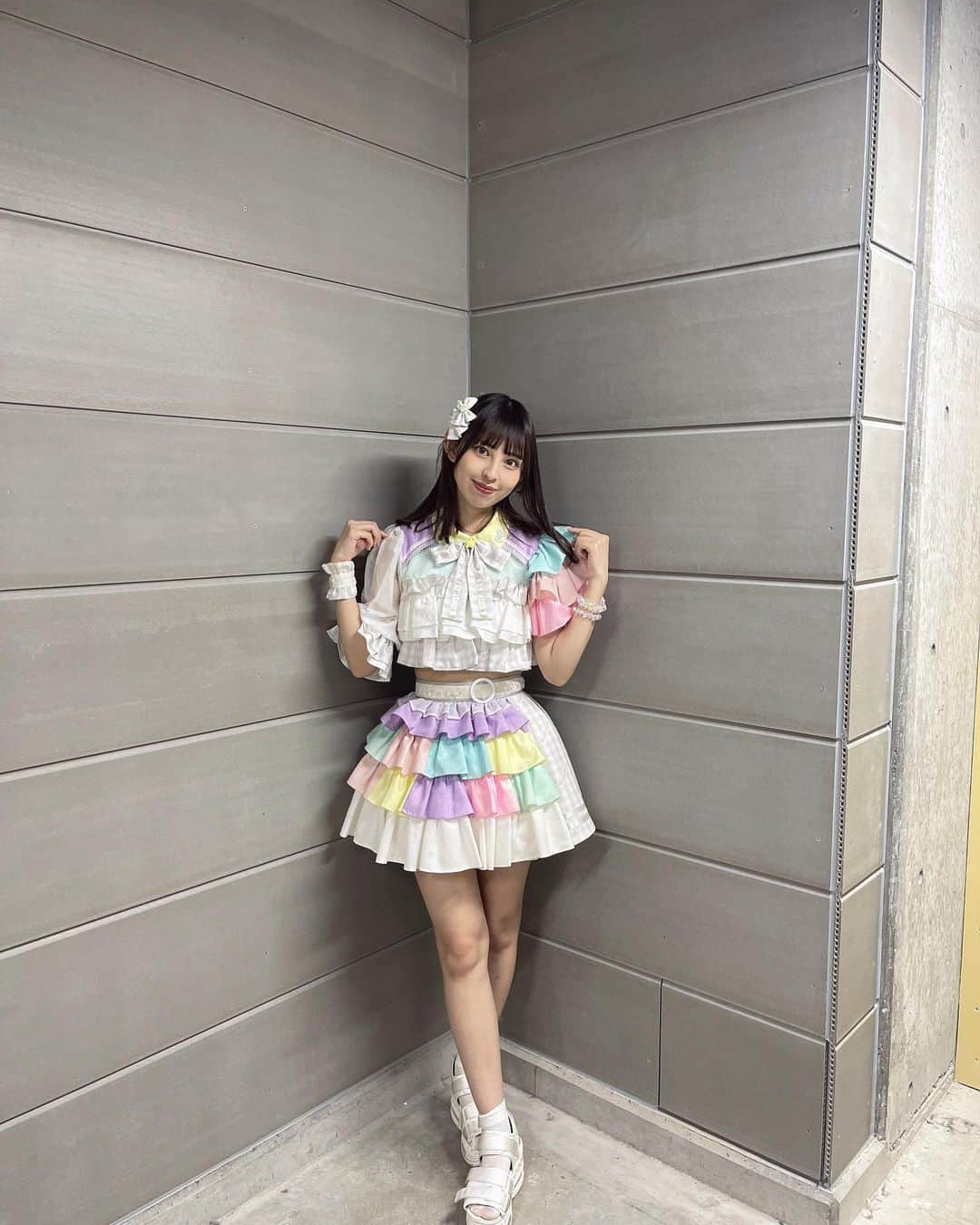 沖口優奈のインスタグラム：「キラサマ衣装 アイドル！！って感じで可愛くてすき🤍 夏が待ち遠しい〜  #アイドル　#idol」