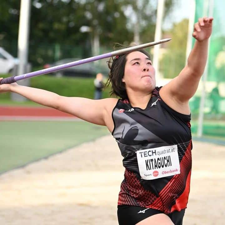 北口榛花さんのインスタグラム写真 - (北口榛花Instagram)「@giantbaby_paru 🇯🇵 placed fourth in the javelin with a throw of 61.34m at the home meet Seiko Golden Grand Prix in Yokohama yesterday 🔥   📸 Alfred Nevsimal」5月22日 18時05分 - giantbaby_paru