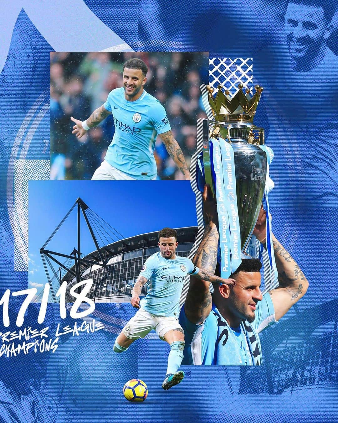 カイル・ウォーカーさんのインスタグラム写真 - (カイル・ウォーカーInstagram)「5 Premier league trophy’s with this brilliant football club  🏆🏆🏆🏆🏆」5月22日 17時59分 - kylewalker2