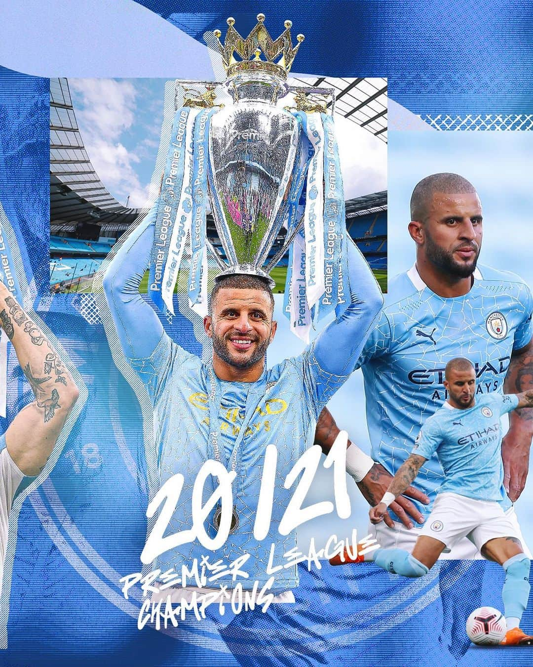 カイル・ウォーカーさんのインスタグラム写真 - (カイル・ウォーカーInstagram)「5 Premier league trophy’s with this brilliant football club  🏆🏆🏆🏆🏆」5月22日 17時59分 - kylewalker2