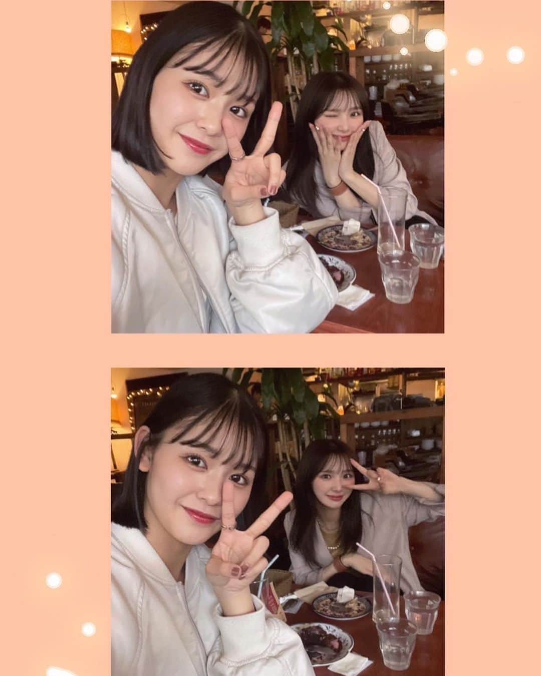 のインスタグラム：「久々ダンスじゃない投稿！！ つい最近愛しの綺羅ちゃんとご飯に行って 沢山お話ししました🤭💞 いつ会っても最高に楽しいし、時間経つの早すぎてバイバイするのをすごく惜しむ2人でした笑笑 またすぐに会うと思います😂  #きららん#石井蘭#04년생  #綺羅ちゃんと言ったら#🍓」