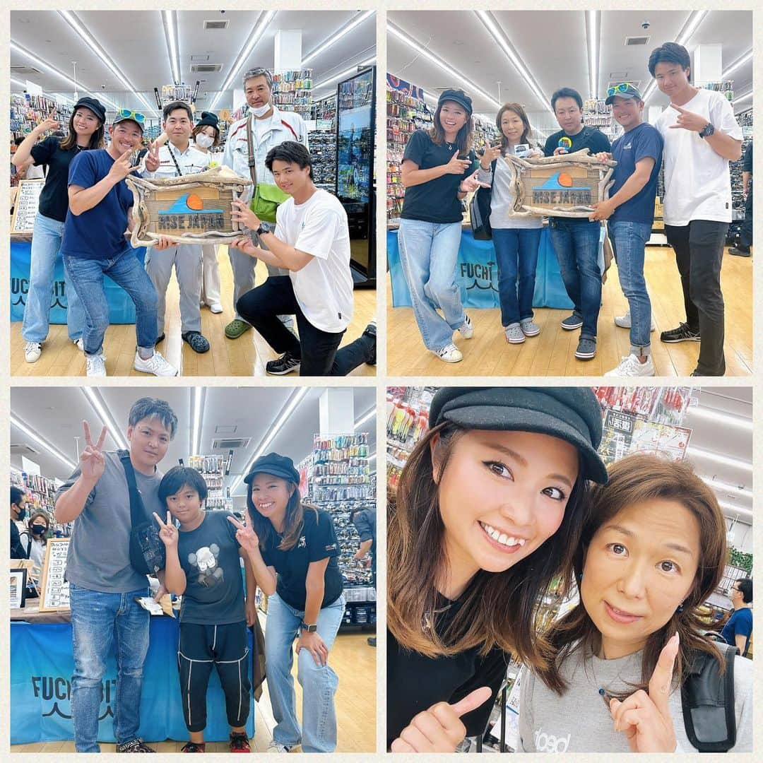 渕上万莉 さんのインスタグラム写真 - (渕上万莉 Instagram)「週末の店頭イベント フィッシングイチバン池田店さま✨  遊びに来てくれた皆様、スタッフの皆様、本当にありがとうございました😆🌴  みんな良い感じに焼けてきたねぇ☀️ 夏が来たって感じで終始汗だくでした🐖💦  ここは私が産まれた街。 おばあちゃんち🏠から歩いて行けるお店なので帰りに顔見てきたよ☺️✨  元気そうです良かった❤️ また美味しいお魚釣って送るよー🎣🚚☀️  #イチバン池田  #店頭イベント #risejapan #fuchibite  #フッチー #渕上万莉」5月22日 19時15分 - mari_fuchigami