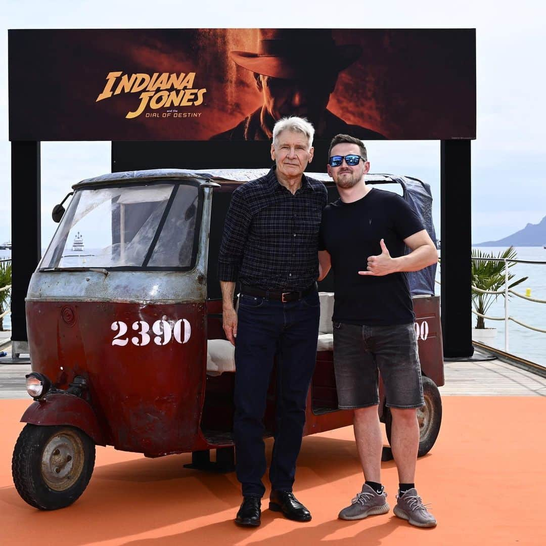 トム・キャセルさんのインスタグラム写真 - (トム・キャセルInstagram)「Well I definitely didn’t have this on my Bingo Card for 2023 😃 Harrison Ford, the legend himself at 80 years old! Cannes Film Festival, Dial Of Destiny Premier!   An experience gifted by @joe_sugg 👏」5月22日 20時06分 - syndicate