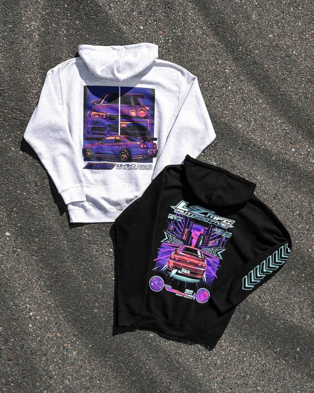 zumiezのインスタグラム：「You asked! We got ‘em! Brand new @lzmfg hoodies in shops now! Hey, @adam_lz is that your work in our parking lot???」