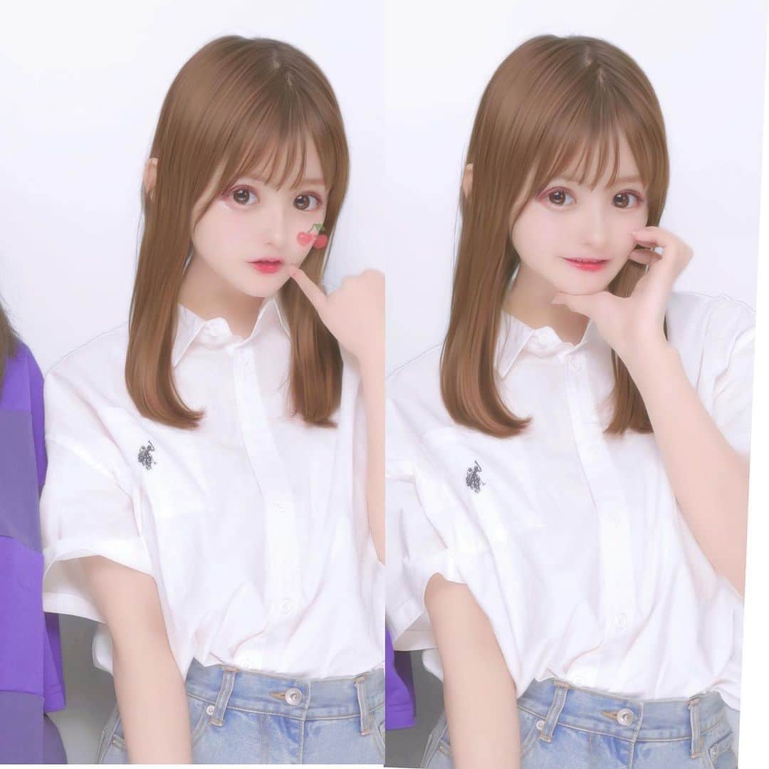 渡邉歩咲のインスタグラム：「プリクラのところにいらっしゃった学生さんみんなユニホーム着てて超絶かわいかった👼🏻💗 ・ ・ ・ #プリクラ#プリント倶楽部 #ぷりんと倶楽部 #白ブラウス #ワイシャツ」