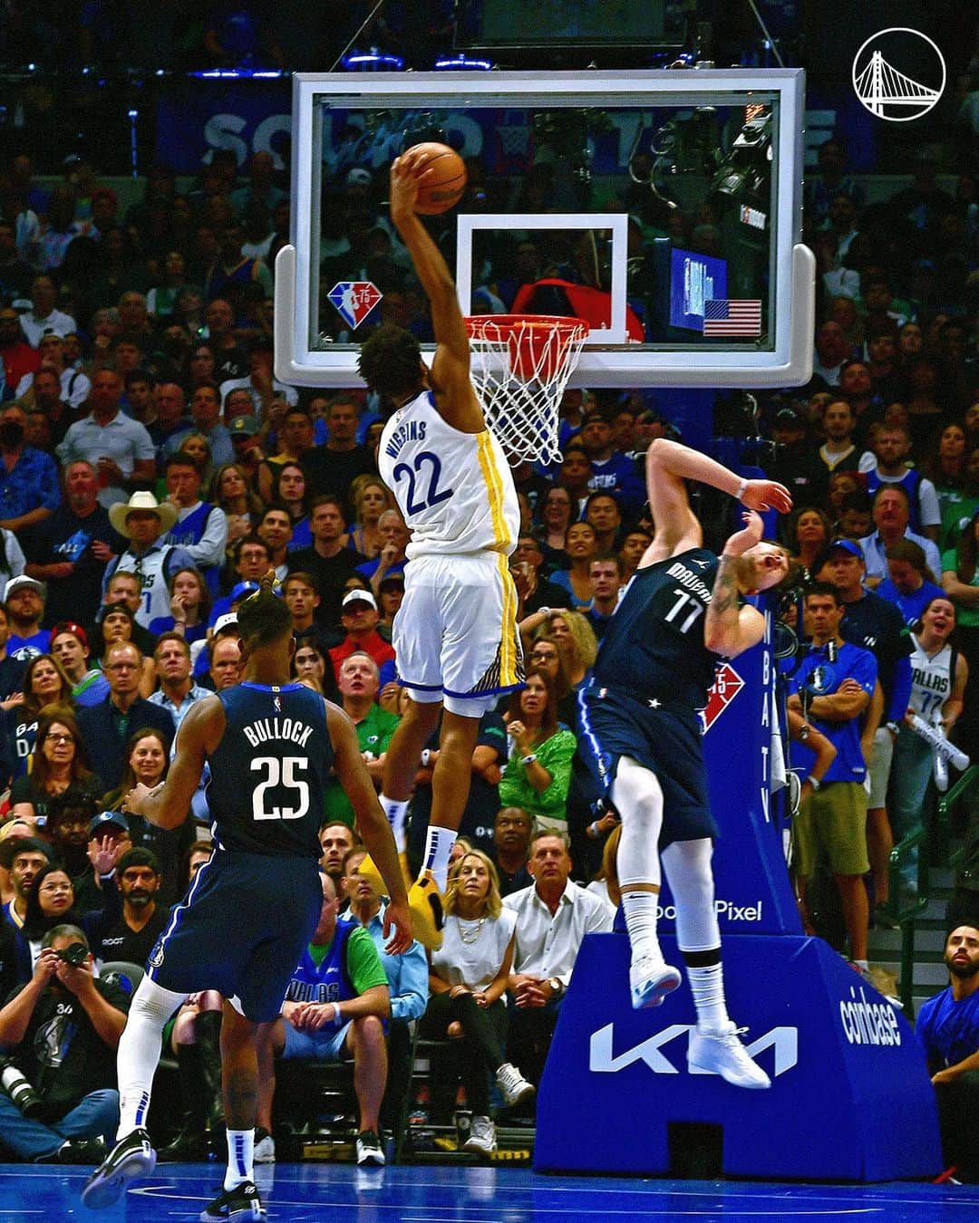 ゴールデンステート・ウォリアーズのインスタグラム：「One year ago today, Andrew Wiggins did THAT 😤」