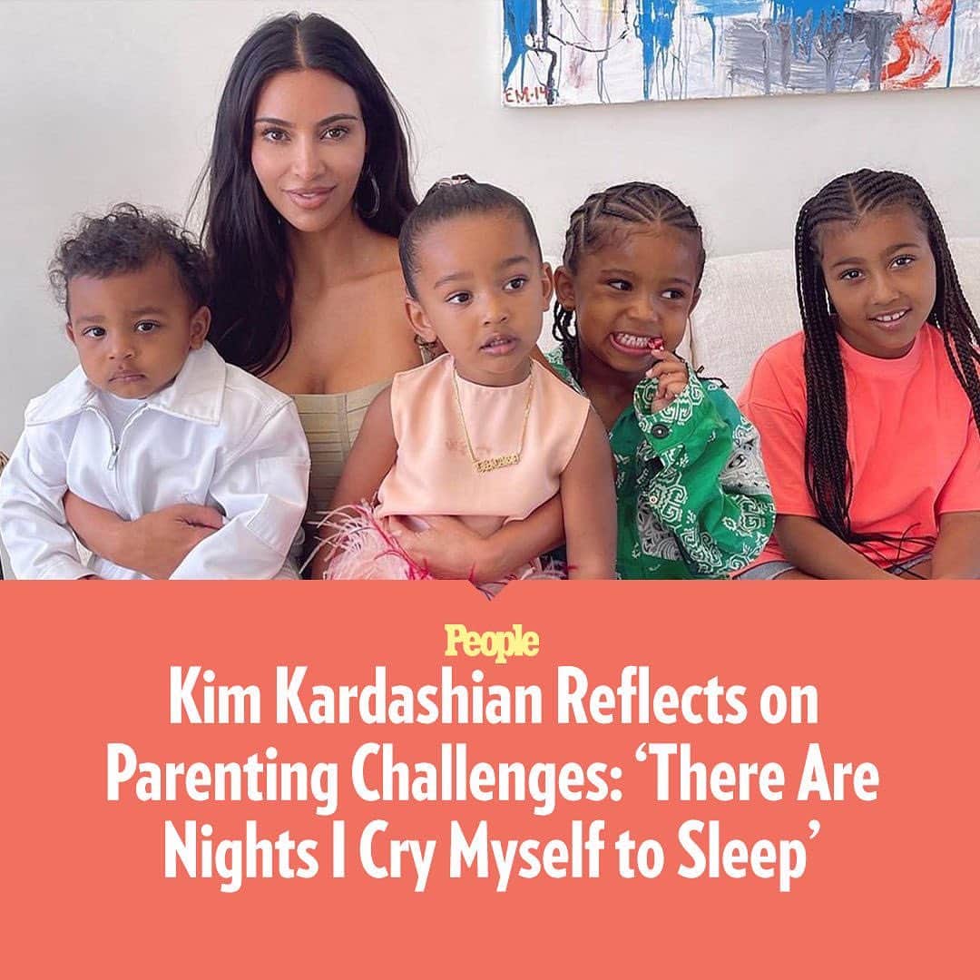 People Magazineさんのインスタグラム写真 - (People MagazineInstagram)「Speaking candidly about her role as a mother, Kim Kardashian told Jay Shetty that "parenting is the thing that has taught me the most about myself."  "It has been the most challenging thing," she said. "There are nights I cry myself to sleep. Like, holy shit, this f---ing tornado in my house. Like, what just happened?" Read the full story at the link in our bio. | 📷: Kim Kardashian/Instagram」5月23日 1時33分 - people