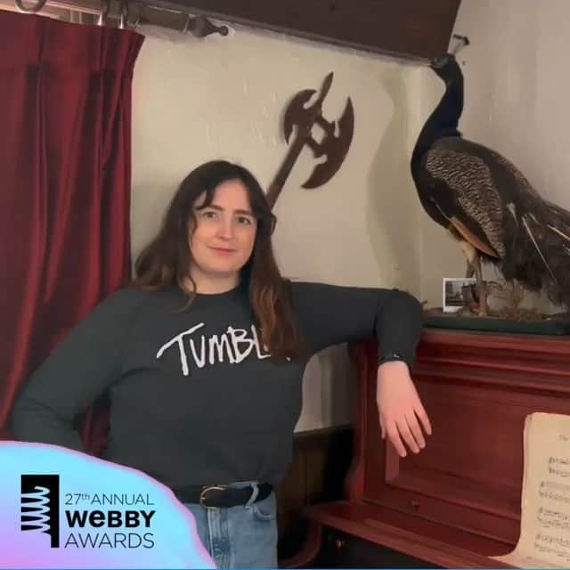 Tumblrのインスタグラム：「WE WON THE PEOPLES CHOICE WEBBY  @thewebbyawards    !!!!!!!! thanku to everyone who voted omg  here's our 5 word acceptance speech by @overchers 😎✌️」