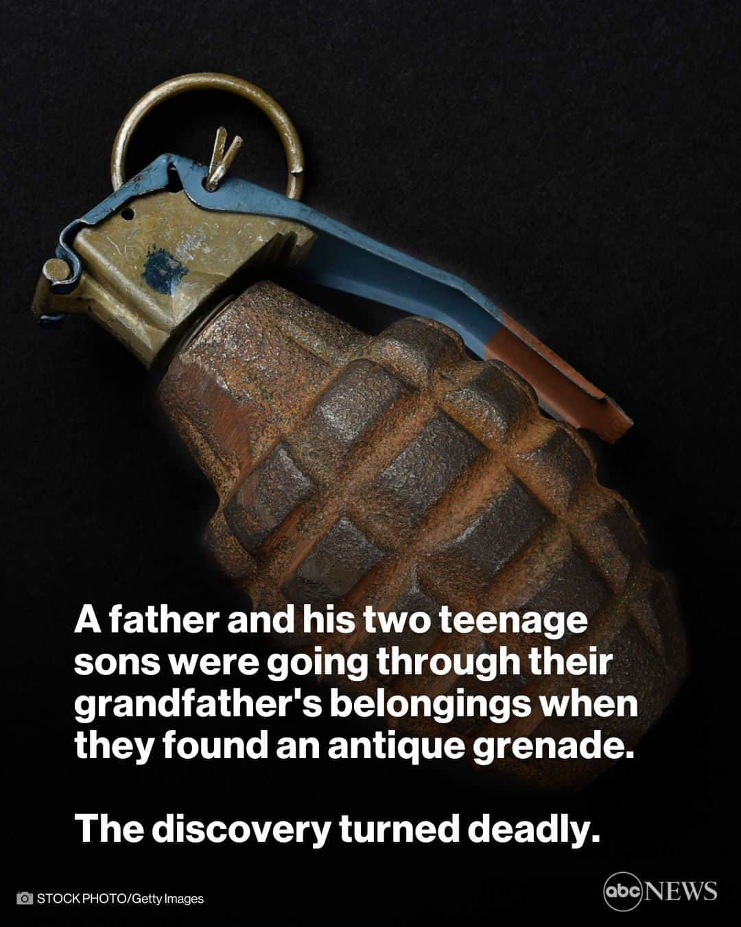 ABC Newsさんのインスタグラム写真 - (ABC NewsInstagram)「A father is dead and his two sons hospitalized after the pin was pulled on a hand grenade discovered in their grandfather's belongings, officials say. Learn more at link in bio.」5月23日 4時31分 - abcnews