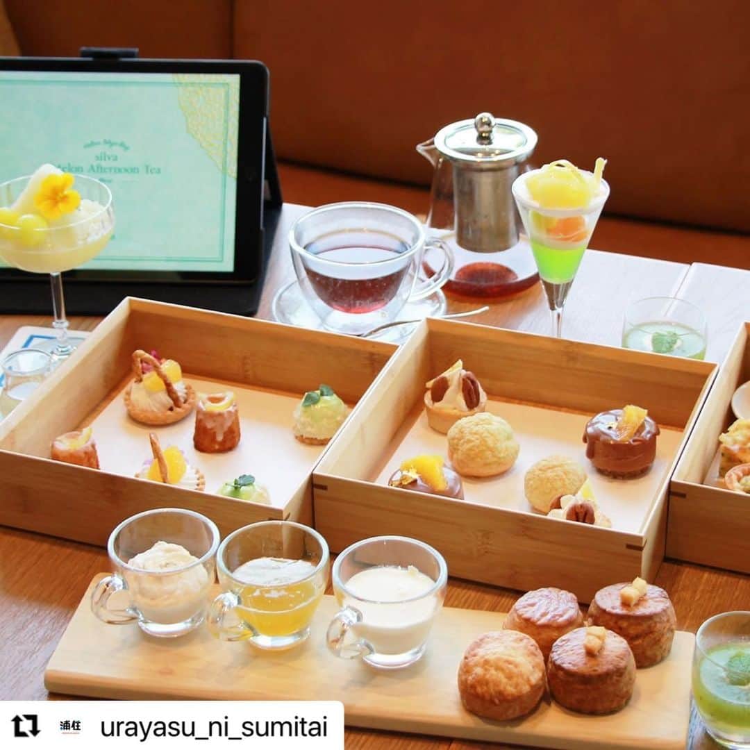 のインスタグラム：「メロンを堪能できるデザートや、初夏にぴったりなセイボリーを堪能できる「メロンアフタヌーンティー」🍈🫖 バーラウンジ「シルバ」にて7月3日（月）まで開催中です🍃  先日 @urayasu_ni_sumitai にお越しいただきました。ありがとうございました✨  #repost  ・・・ ヒルトン東京ベイで開催中の【Melon Afternoon Tea メロンアフタヌーンティー】を取材してきました📷  @hiltontokyobay この時期にしか味わえない初夏の果物と言えば「メロン」🍈🍈🍈ですよね😍 そんなメロンをふんだんに使用したデザート＆セイボリーはパティスリーのこだわり満載で、どれも美味しかった～😋☕ . メロンアフタヌーンティーを楽しみながら、母の日のお祝いに喜んでくれること間違いなしっ🎉❣️ もちろん友人同士でもお時間無制限(～17:00までの入店)なので、お話も花開いちゃいます💯🥂 本日web記事を公開したのでぜひともcheckください☺️ . #urayasu #浦安 #取材日記 #ヒルトン東京ベイ #メロンアフタヌーンティー #アフタヌーンティー #浦安に住みたい」