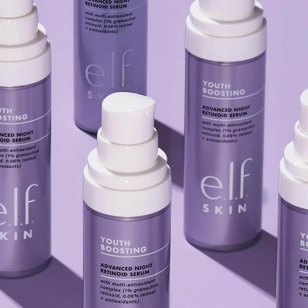 e.l.f.さんのインスタグラム写真 - (e.l.f.Instagram)「When your skin is ready for RESULTS, Advanced Night Retinoid Serum is here with potent 1% granactive retinoid, 0.06% retinal, and antioxidants to helps reduce the appearance of fine lines and wrinkles over time for more smooth, renewed, and radiant skin ✨  In a clinical study, 97% of users showed a visible improvement of fine lines and wrinkles after 4 weeks 💪  Tap to shop for $22 💜 #elfskin #elfcosmetics #eyeslipsface #elfingamazing #crueltyfree #vegan」5月23日 9時01分 - elfcosmetics