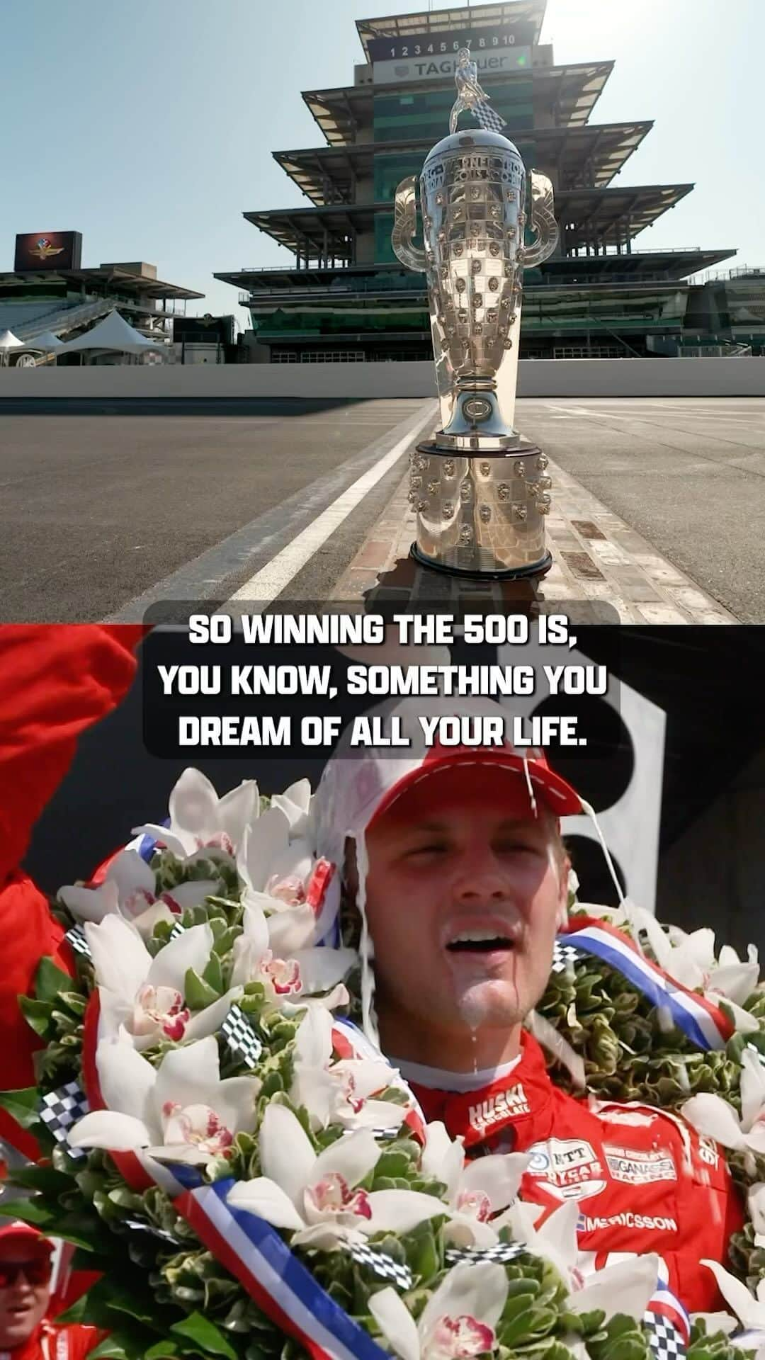 マーカス・エリクソンのインスタグラム：「A dream come true.   @ericsson_marcus is going for back-to-back #Indy500 wins this Sunday.」