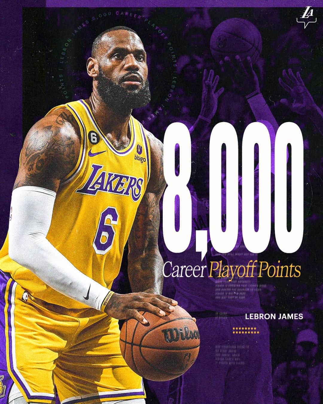 Los Angeles Lakersさんのインスタグラム写真 - (Los Angeles LakersInstagram)「8k in the Playoffs 👑  That's over 2,000 more than any. other. player.」5月23日 10時06分 - lakers