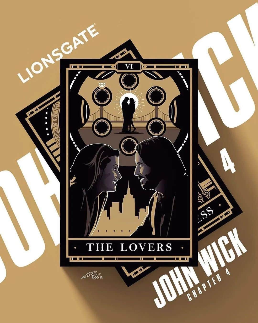 ブリジット・モイナハンさんのインスタグラム写真 - (ブリジット・モイナハンInstagram)「John Wick tarot cards by artist Julien Rico.   @johnwickmovie #johnwick #helenwick #keanureeves #julienrico」5月24日 0時46分 - bridgetmoynahan