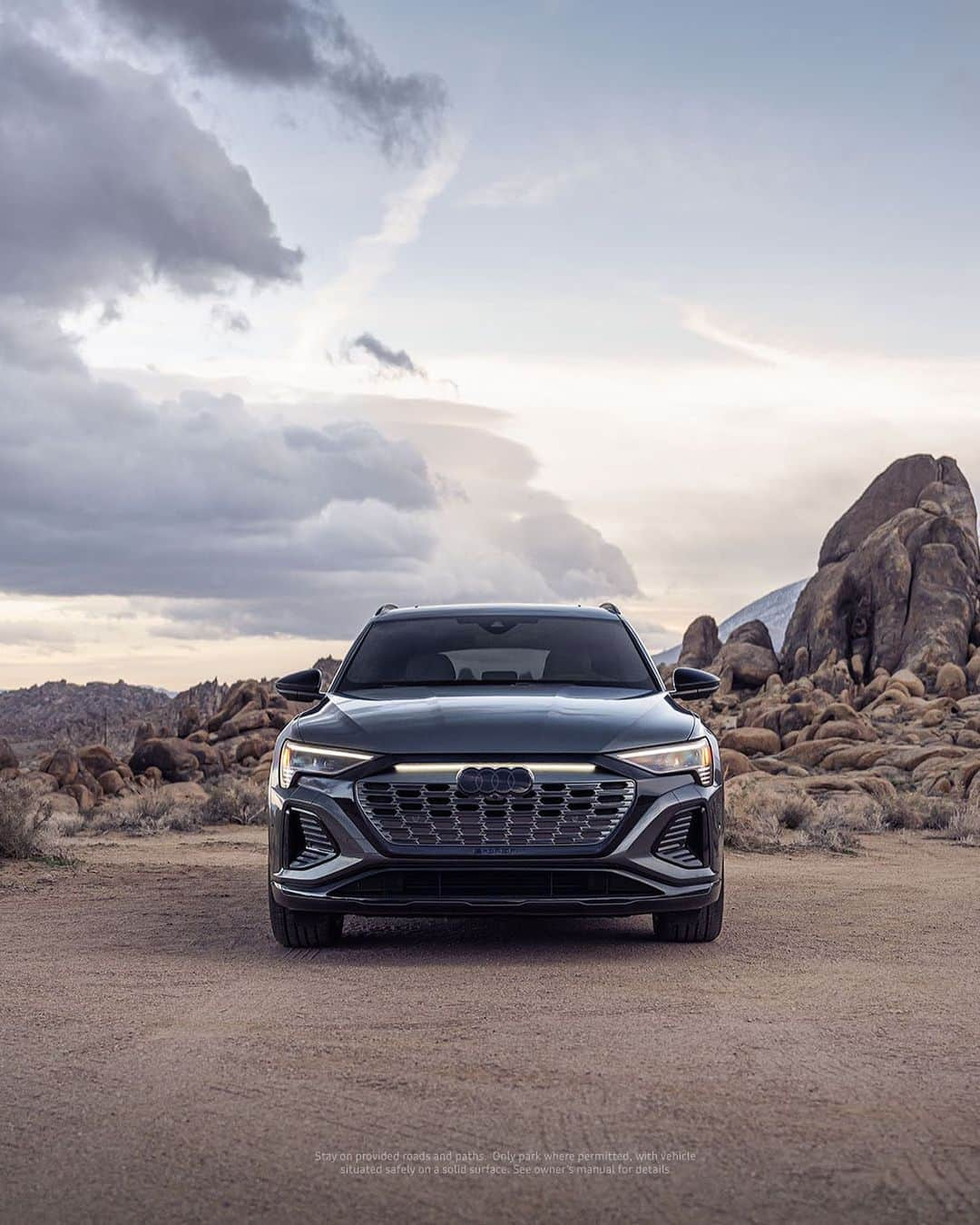 Audiのインスタグラム：「Summer is finally here. The days are getting longer, and the horizons are getting broader. Explore in luxury with the new Audi Q8 e-tron.  Learn more at the link in our bio.  #Audi #AudiQ8etron #emobility #FutureIsAnAttitude」